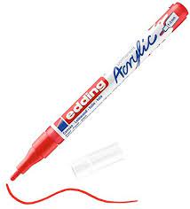 MARCADOR EDDING 5300 ACRIL-FINO - ROJO SENAL