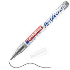 MARCADOR EDDING 5300 ACRIL-FINO - PLATA