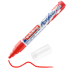 MARCADOR EDDING 5100 ACRIL-MEDIO - ROJO SENAL