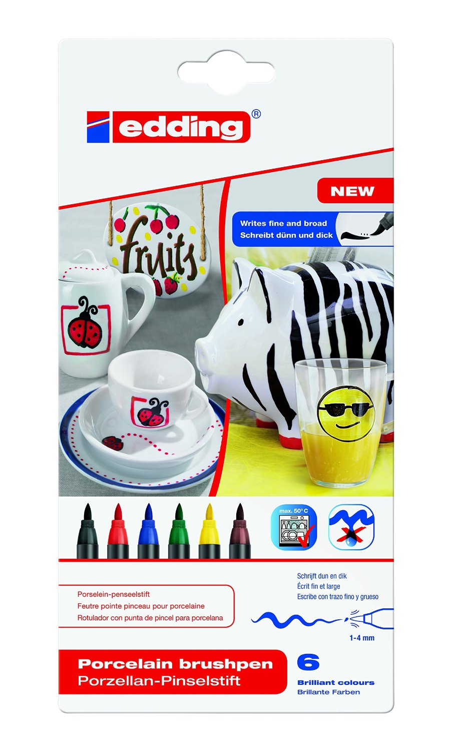 MARCADOR EDDING 4200 x 6u COMUN PORCELANA