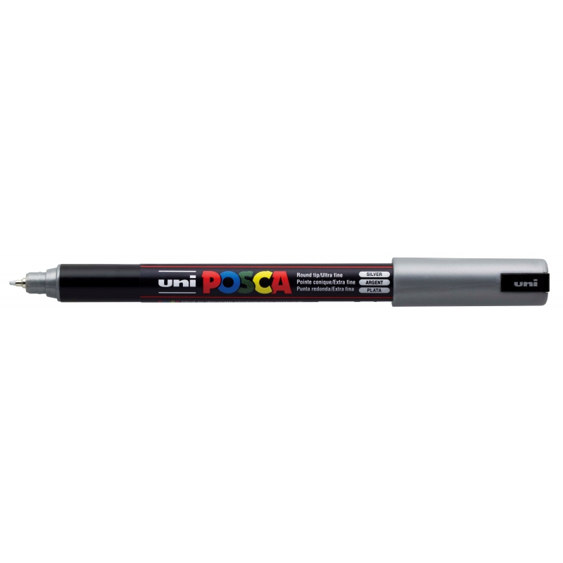 MARCADOR UNI-POSCA PC1-MR 0.7mm.PLATA