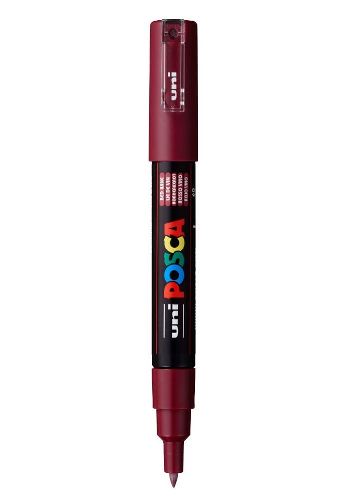 MARCADOR UNI-POSCA PC1M 0.7mm.ROJO VINO
