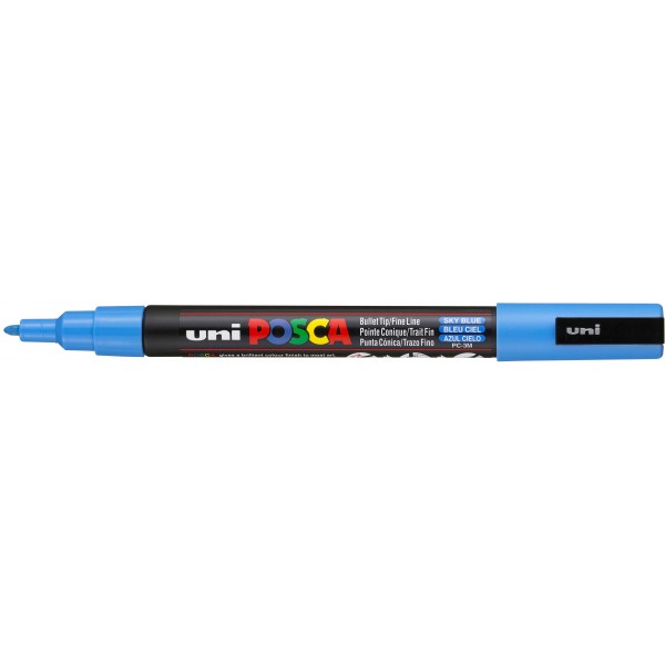 MARCADOR UNI-POSCA PC3M 0.9-1.3mm. AZUL CIELO