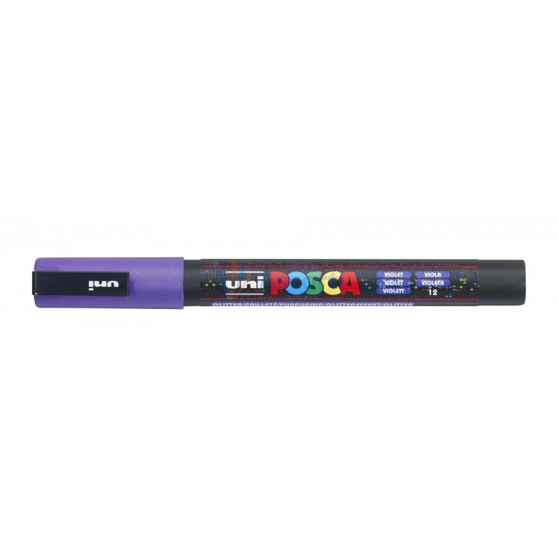 MARCADOR UNI-POSCA PC3M- GLITTER VIOLETA