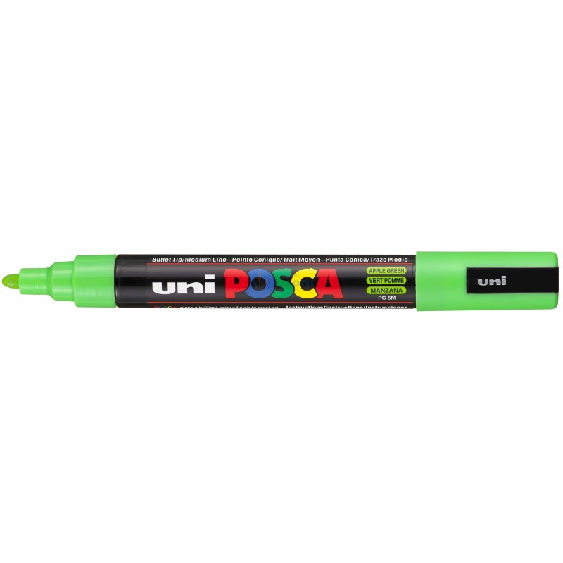 MARCADOR UNI-POSCA PC5M 1.8-2.5mm.VERDE MANZAN