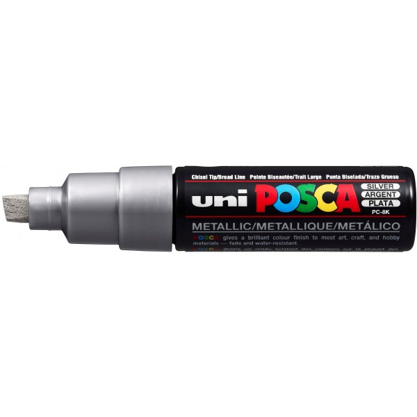 MARCADOR UNI-POSCA PC8K 8.0mm.PLATA
