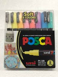 MARCADOR UNI-POSCA PC-3M SURTIDO x 8u. SOFT
