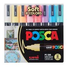 MARCADOR UNI-POSCA PC-5M SURTIDO x 8u.SOFT