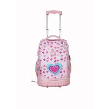 MOCHILA CON CARRO ELF 6467-A ROSA 2 DIV.