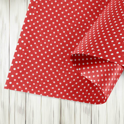 PAPEL BARRILETE 50x70 A LUNARES - ROJO