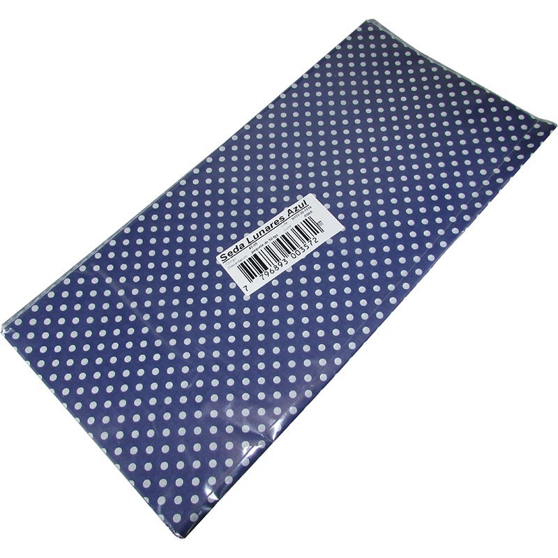 PAPEL BARRILETE 50x70 A LUNARES - AZUL