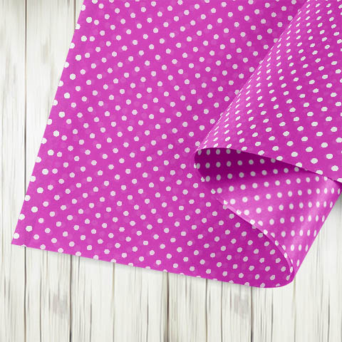 PAPEL BARRILETE 50x70 A LUNARES - FUCSIA