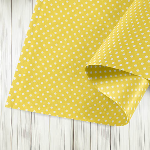 PAPEL BARRILETE 50x70 A LUNARES - AMARILLO