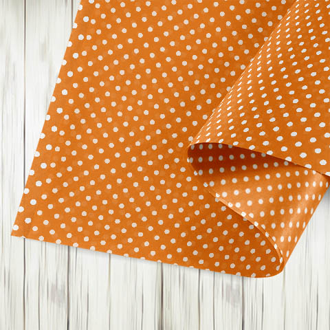 PAPEL BARRILETE 50x70 A LUNARES - NARANJA