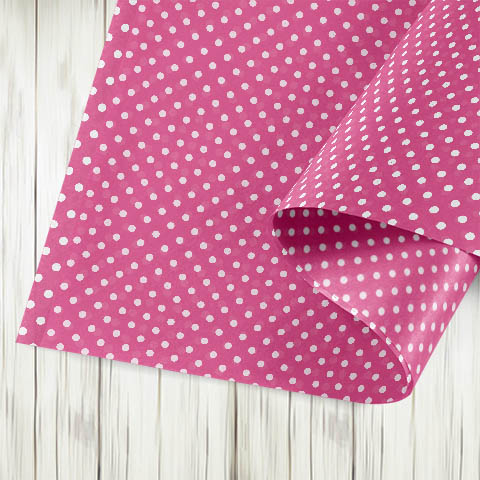 PAPEL BARRILETE 50x70 A LUNARES - ROSA