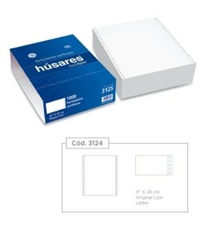 PAPEL CONTINUO HUSARES  11*25 LISO  3124