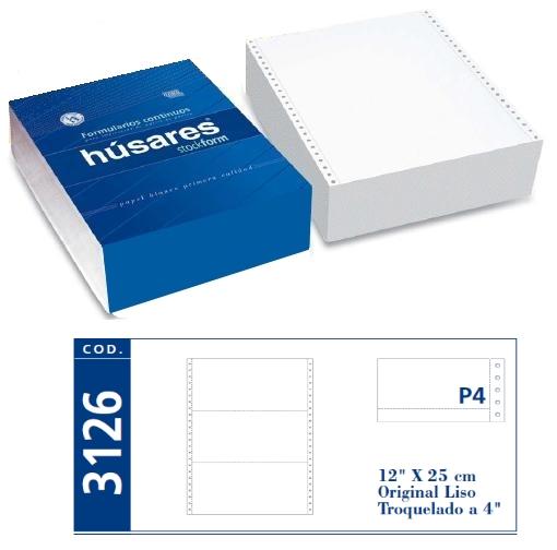 PAPEL CONTINUO HUSARES  12*24cm. P-4  3126
