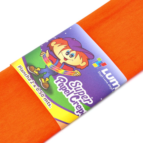 PAPEL CREPE LUMA NARANJA