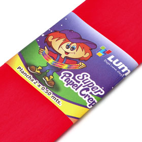 PAPEL CREPE LUMA ROJO
