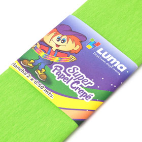 PAPEL CREPE LUMA VERDE LIMON - MANZANA