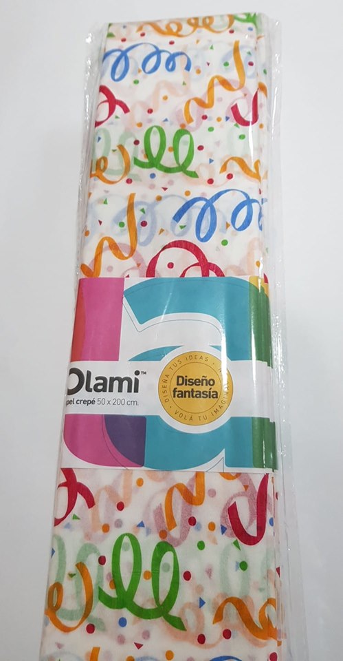 PAPEL CREPE FANTASIA FESTIVO x 1u.