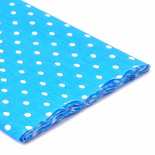 PAPEL CREPE LUNARES - CELESTE