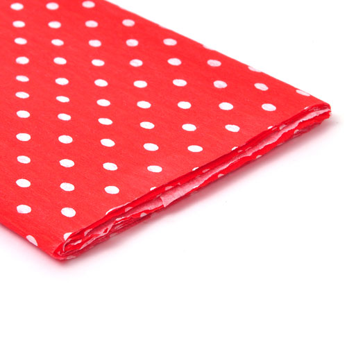 PAPEL CREPE LUNARES - ROJO