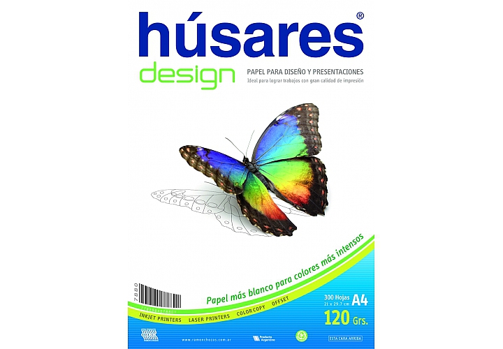 RESMA HUSARES DESIGN 120gr - A4 x 300 HOJAS
