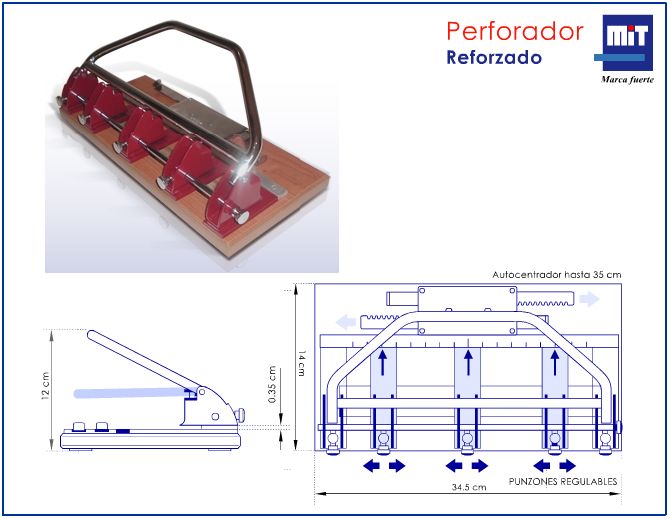 PERFORADORA MIT MULTIPLE AGUJ. REGULABLE