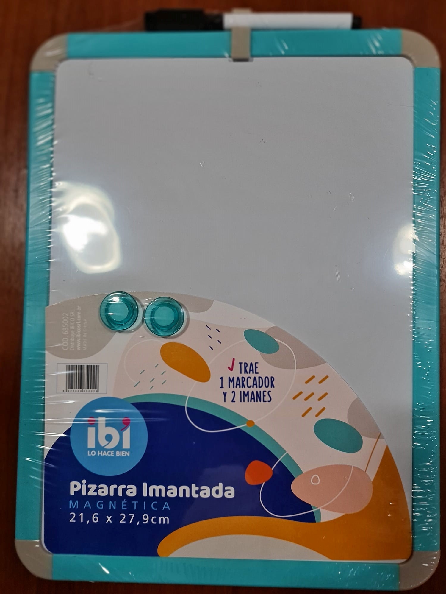 PIZARRA IBI MAGNETICA+1MARC+2IMAN 279x216mm