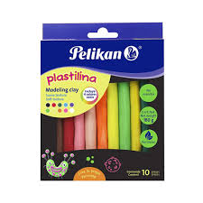 PLASTILINA PELIKAN x 10u. NEON