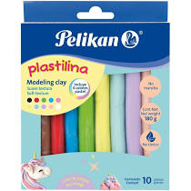 PLASTILINA PELIKAN x 10u. PASTEL