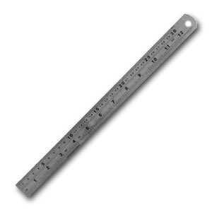 REGLA ACERO INOXIDABLE *  30 CM.