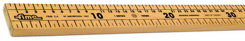 REGLA DE MADERA 100 CM. SIN LUSTRAR