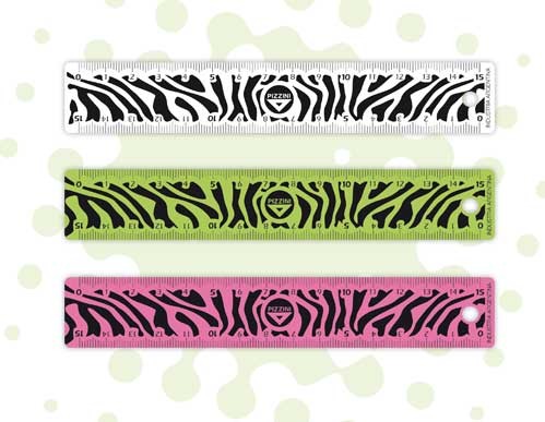 REGLA ESCOLAR PIZZINIx15cm  ZEBRA