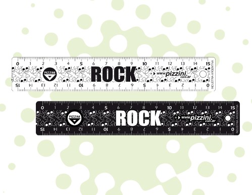REGLA ESCOLAR PIZZINIx15cm  ROCK.