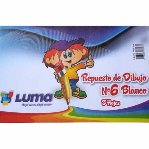 REPUESTO DIBUJO LUMA BLANCO N.6 
