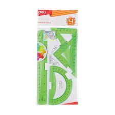 SET DE GEOMETRIA DELI *20 CM.(4 ELEM) COLOR