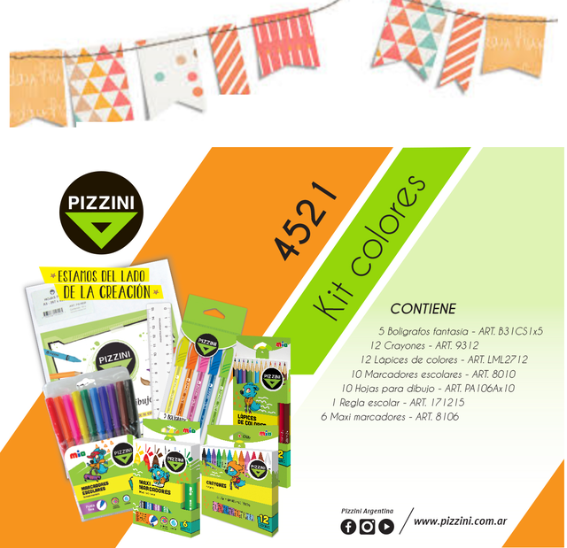 KIT PIZZINI COLORES 4521 