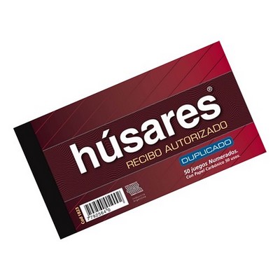 TALONARIO RECIBI HUSARES 1823 AUTOR.DUPL