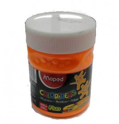 TEMPERA MAPED POTE X 250 CM. FLUOR NARANJA
