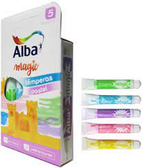 TEMPERA ALBAMAGIC 8cm.x 5u PASTEL