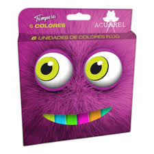 TEMPERA ACUAREL x 6u.FLUO (9gr.)