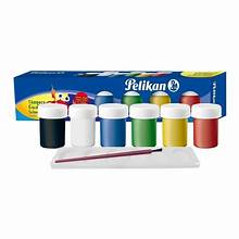 TEMPERA PELIKAN SURTIDA x 6u. (+PINCEL+PALETA)