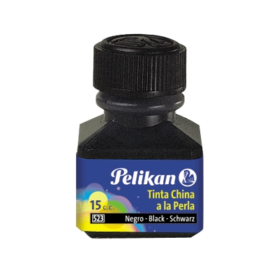 TINTA CHINA PELIKAN 15ml. NEGRA