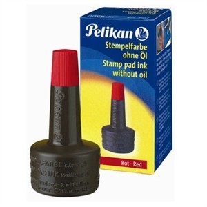 TINTA SELLO PELIKAN 28/30 cc. ROJA   4K.