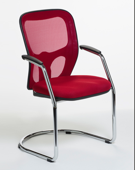 SILLA INDIA 206 TRINEO  CROMADA TELA RED
