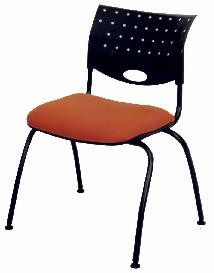 SILLA ATHINA 204 FIJA NEGRA SIN BRAZOS