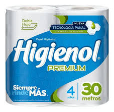 PAPEL HIGIENICO HIGIENOL PREMIUM 4x30m