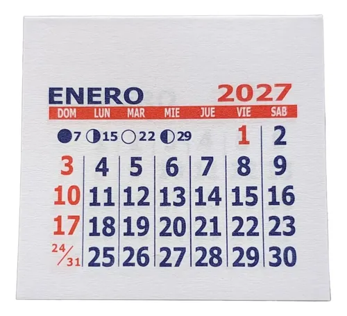 CALENDARIO 2027- 11.5 x 20 cm.
